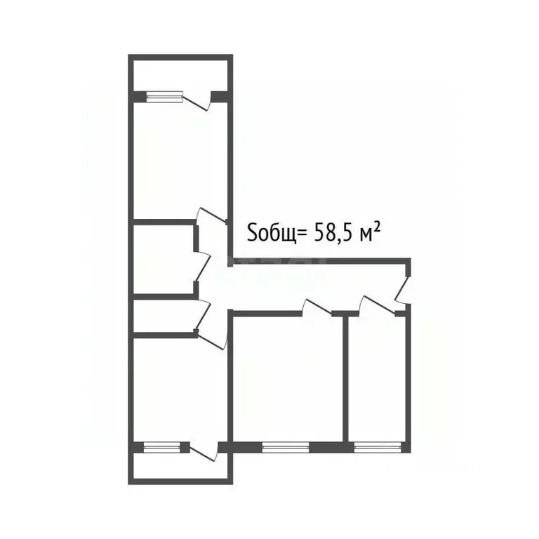 3-к кв. Брянская область, Брянск Орловская ул., 30 (58.5 м) - Фото 2