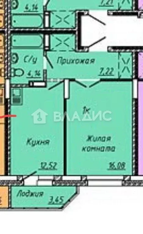 1-к кв. Новосибирская область, Новосибирск Обская ул., 82 (39.8 м) - Фото 1