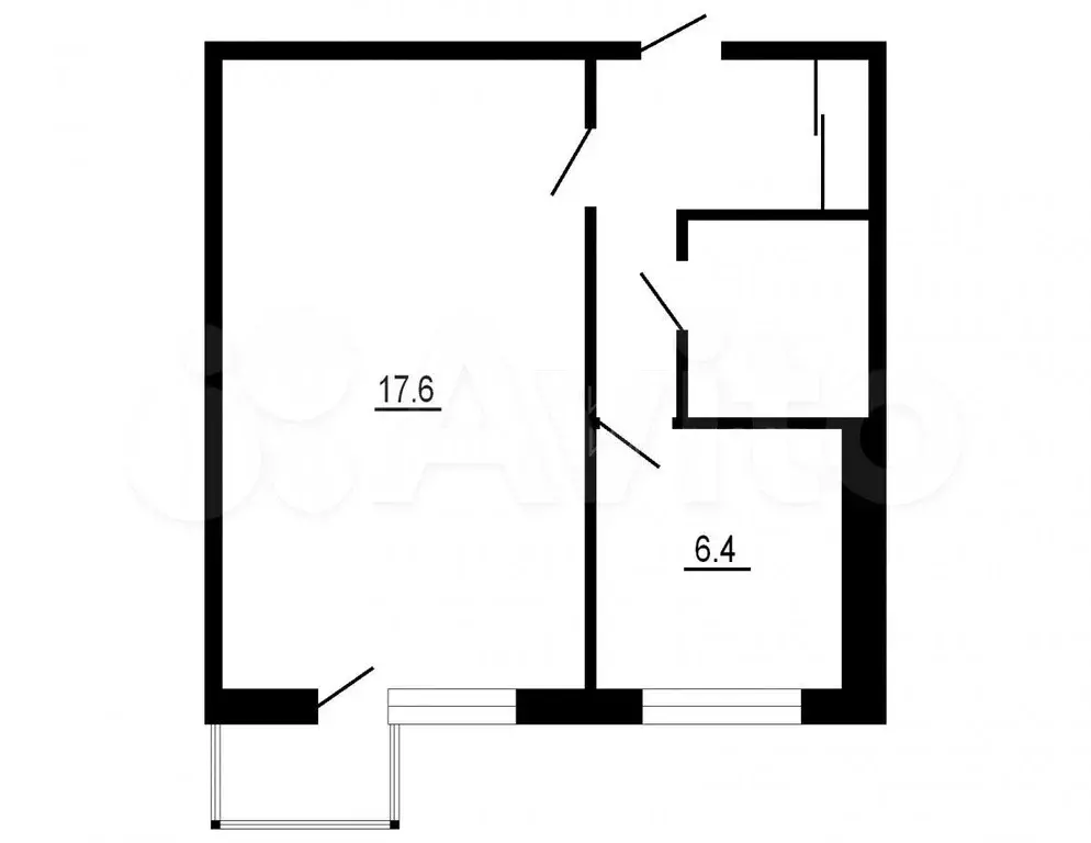 1-к. квартира, 30,6 м, 4/9 эт. - Фото 0