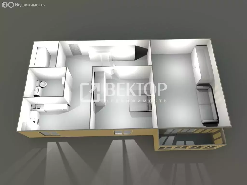 2-комнатная квартира: Иваново, Кавалерийская улица, 42 (47.1 м) - Фото 2