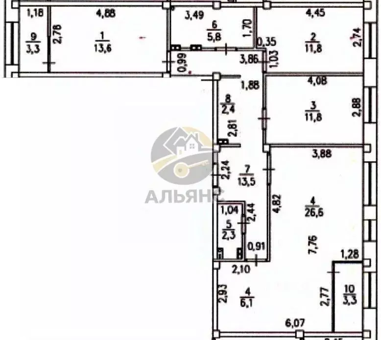 3-к кв. Ямало-Ненецкий АО, Новый Уренгой Энтузиастов мкр, 8 (100.5 м) - Фото 2