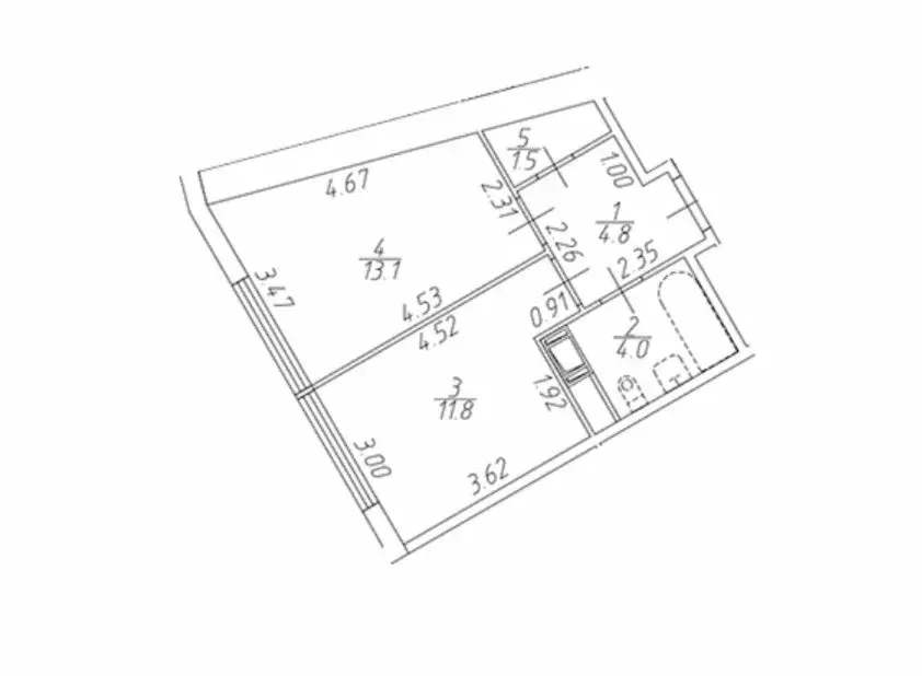 1-комнатная квартира: Санкт-Петербург, Варфоломеевская улица, 6 (35.2 ... - Фото 1