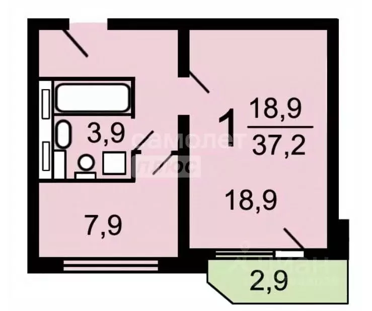 1-к кв. Москва ул. Исаковского, 8К1 (37.2 м) - Фото 1