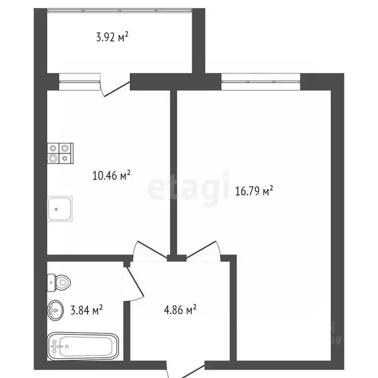 1-к кв. Мордовия, Саранск Севастопольская ул., 56К2 (35.2 м) - Фото 1