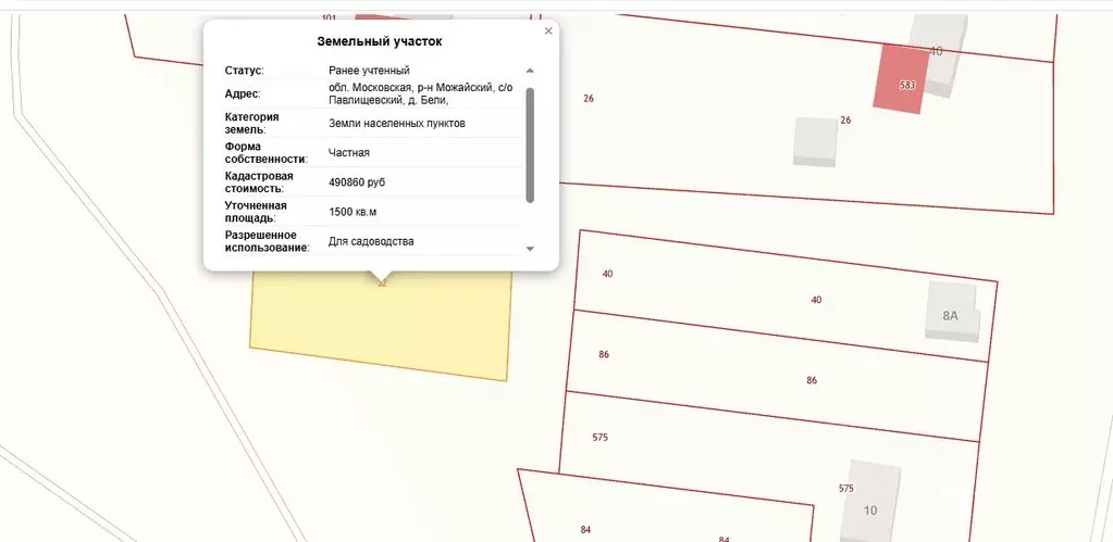 Участок в Московская область, Можайский муниципальный округ, д. Бели  ... - Фото 1