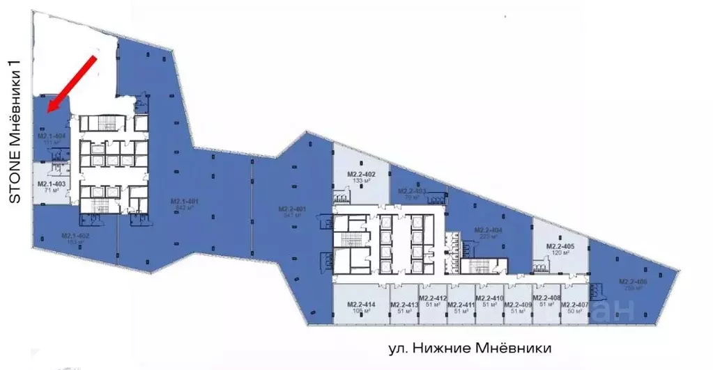 Офис в Москва ул. Нижние Мневники, 37АС17 (111 м) - Фото 1