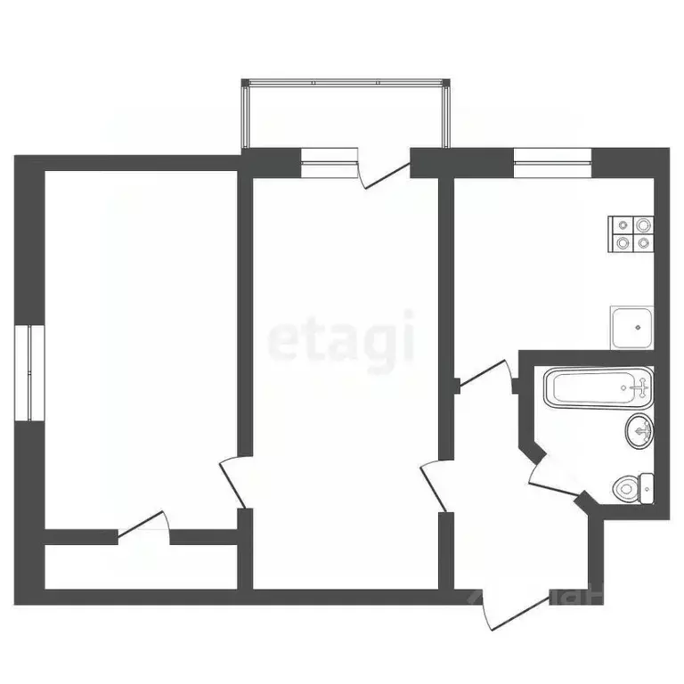 2-к кв. Ростовская область, Таганрог Транспортная ул., 3 (42.1 м) - Фото 1