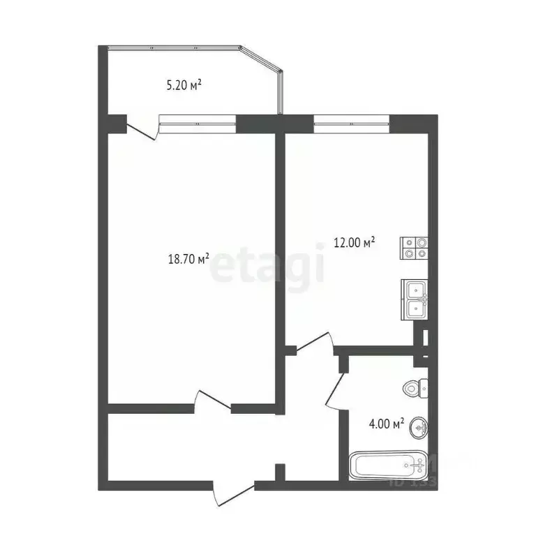 1-к кв. Ханты-Мансийский АО, Сургут Университетская ул., 41 (43.8 м) - Фото 0