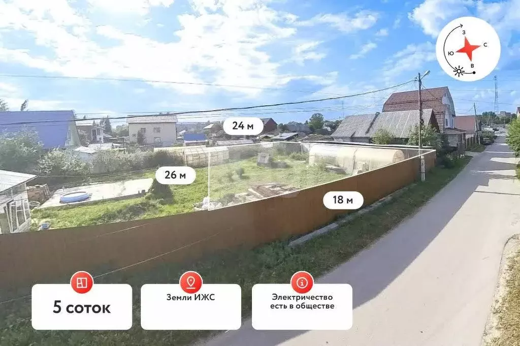 Участок в Боровский, улица Октябрьская Односторонка (5 м) - Фото 1