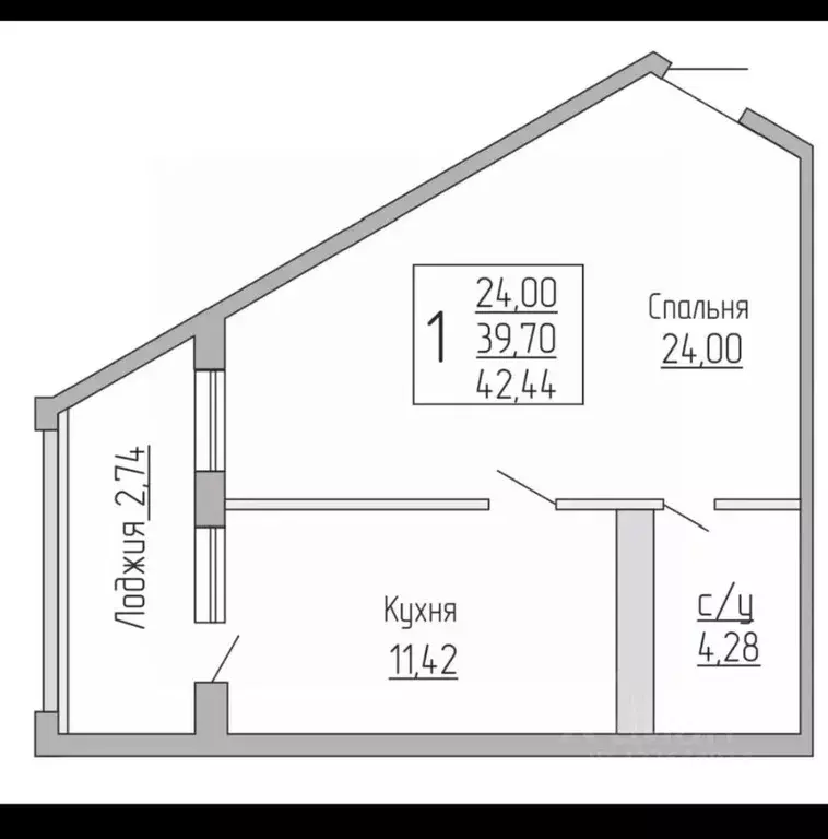 1-к кв. Краснодарский край, Краснодар ул. Кожевенная, 22 (42.3 м) - Фото 2