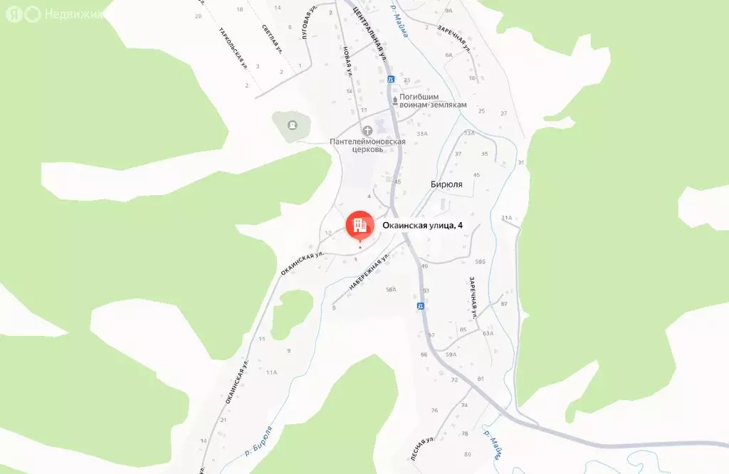 Участок в село Бирюля, Окаинская улица (20 м) - Фото 2