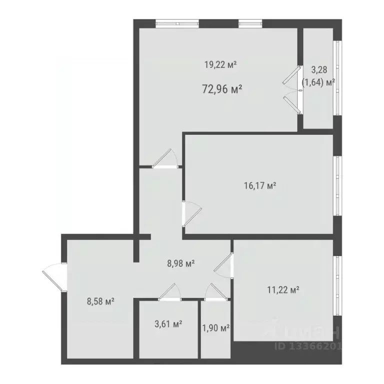 2-к кв. Сахалинская область, Южно-Сахалинск Хомутово п/р,  (71.32 м) - Фото 1