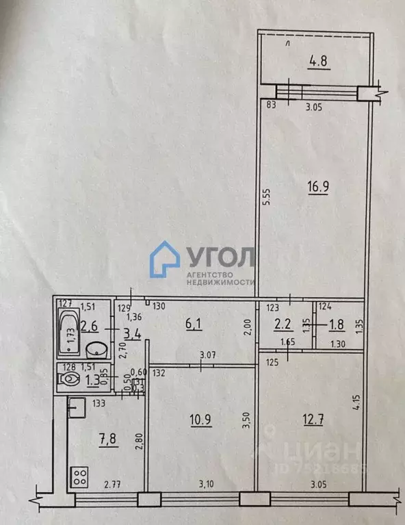 3-к кв. Самарская область, Самара пос. Управленческий, ул. Крайняя, 19 ... - Фото 2