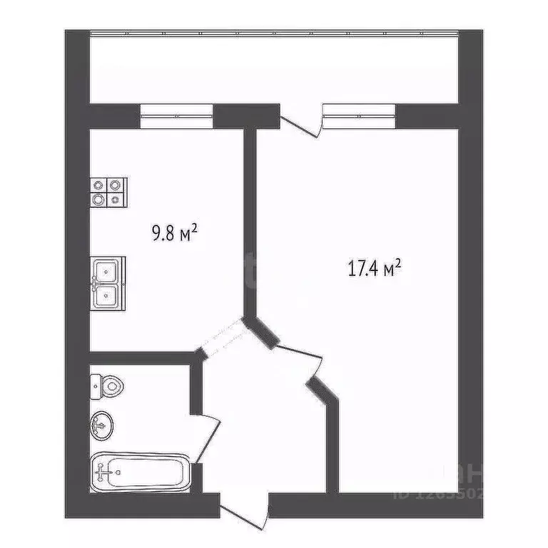 1-к кв. Костромская область, Кострома Якиманиха мкр, 15 (30.6 м) - Фото 1