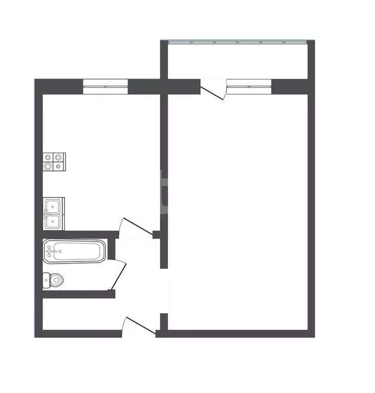 1-комнатная квартира: Прокопьевск, улица Жолтовского, 8 (28.3 м) - Фото 1