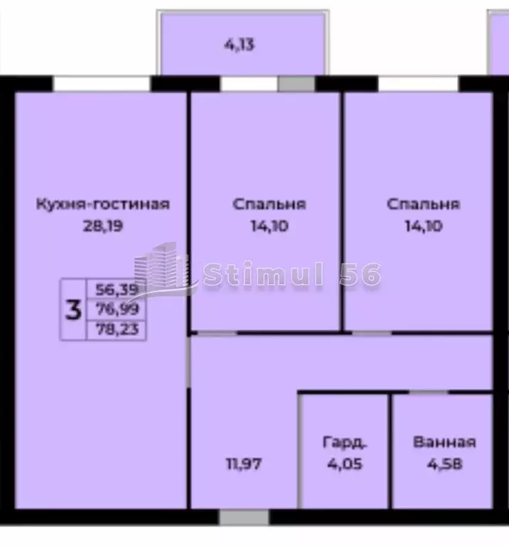 3-комнатная квартира: Оренбург, Липовая улица, 13 (78.23 м) - Фото 0