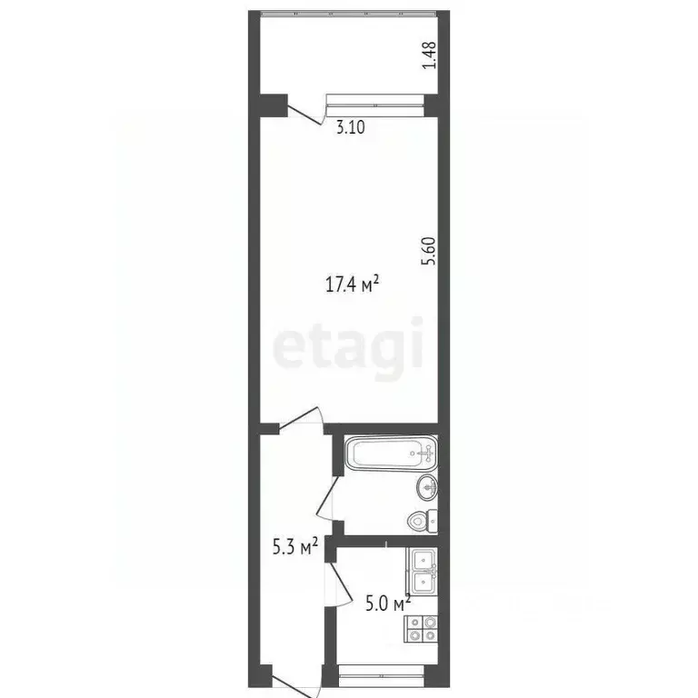 1-к кв. Крым, Алушта ул. Ялтинская (30.5 м) - Фото 0