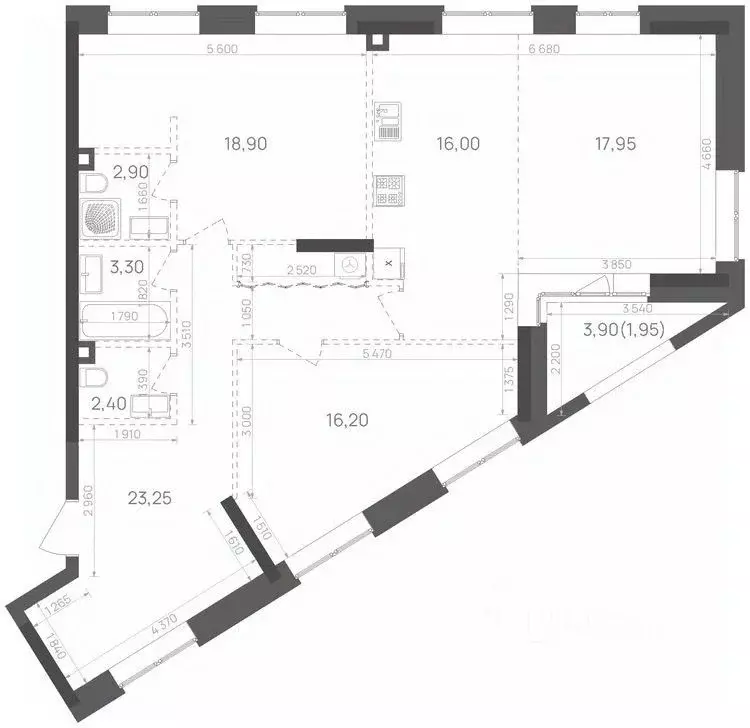 2-к кв. Татарстан, Казань Краснококшайская ул., 60 (102.85 м) - Фото 0
