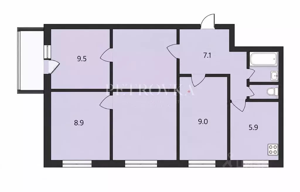 4-к кв. Москва ул. Лавочкина, 48К3 (62.4 м) - Фото 2