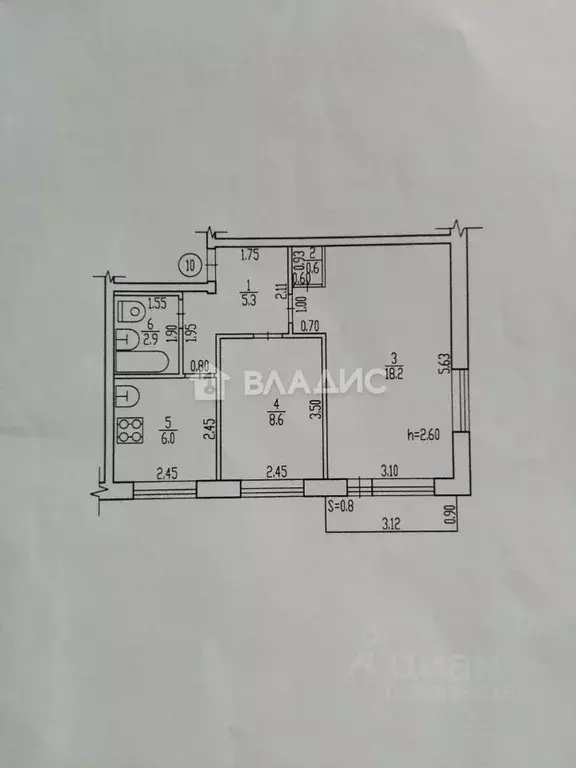 2-к кв. Брянская область, Брянск ул. Молодой Гвардии, 79 (41.6 м) - Фото 2