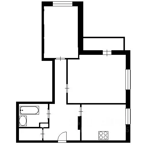 2-к кв. Новосибирская область, Новосибирск ул. Фрунзе, 49/1 (58.0 м) - Фото 1