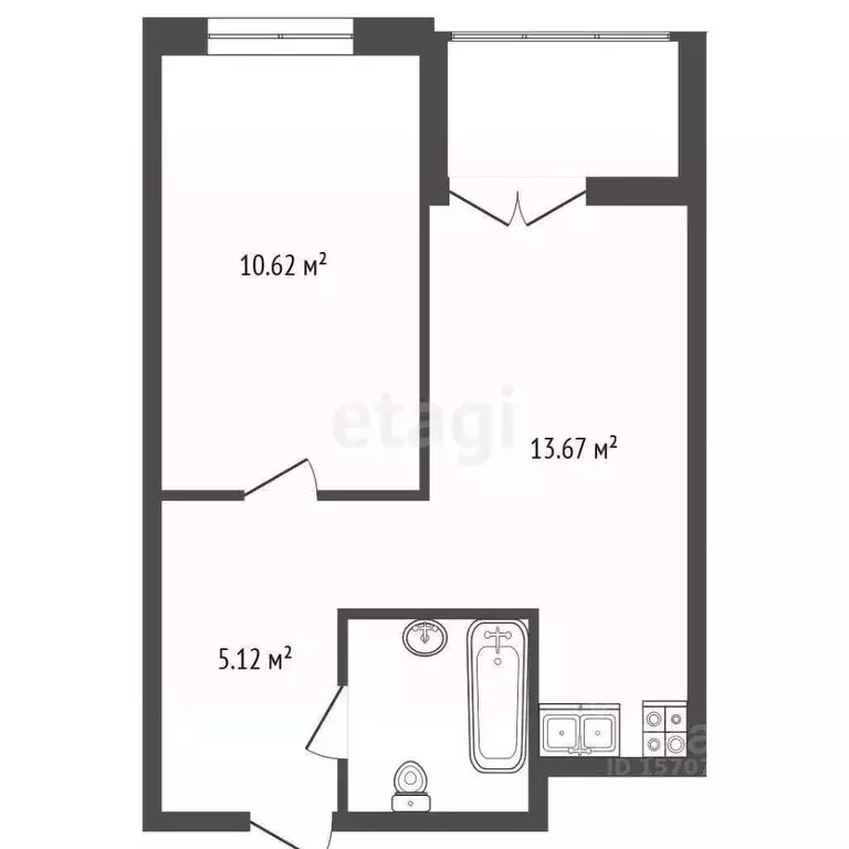 1-к кв. Ленинградская область, Ломоносовский район, Аннинское ... - Фото 2