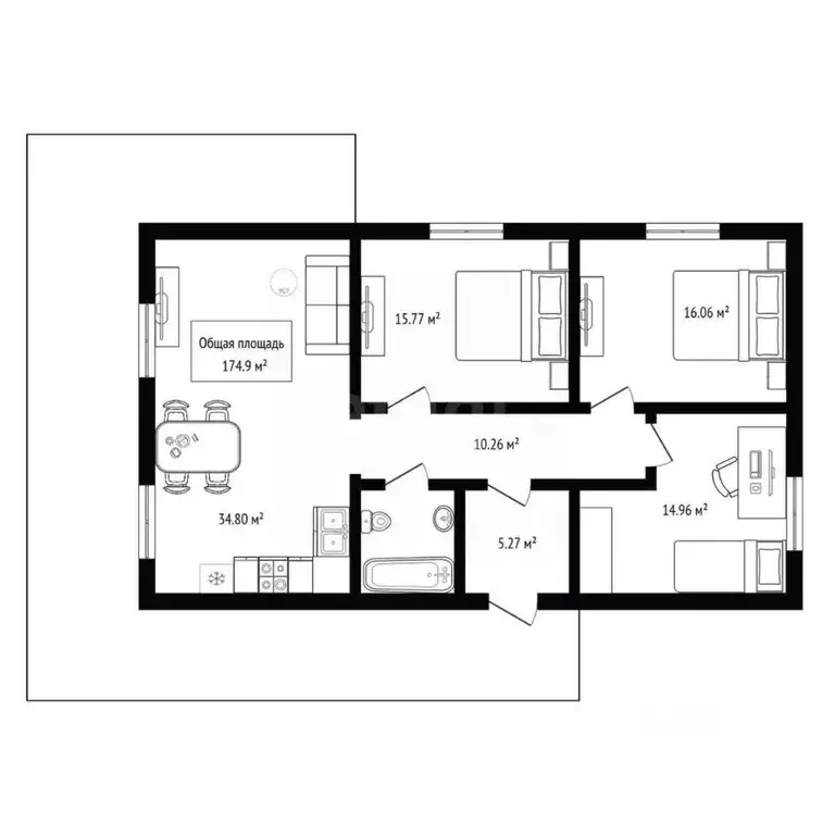 Дом в Новосибирская область, Ордынский район, Пичугово море кп ул. ... - Фото 1