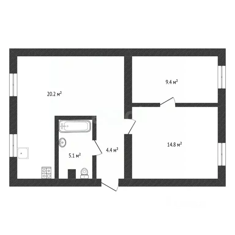 3-к кв. Нижегородская область, Нижний Новгород просп. Гагарина, 116 ... - Фото 2