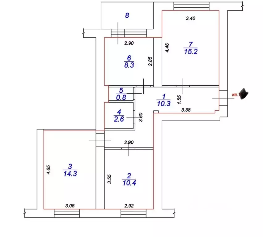 3-к кв. Тверская область, Тверь Хрустальная ул., 4к1 (61.9 м) - Фото 1
