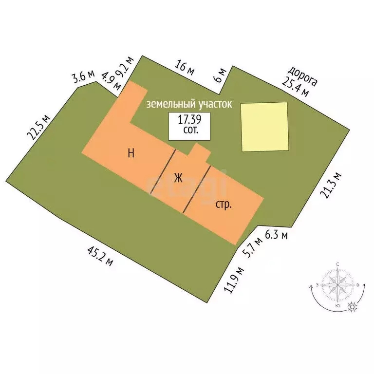 Дом в село Демарино, центральная усадьба Демарино, Набережная улица ... - Фото 1