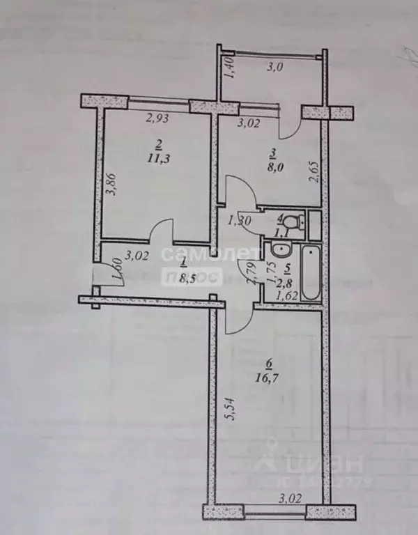 2-к кв. Ханты-Мансийский АО, Нягань 4-й мкр, 13 (52.6 м) - Фото 1