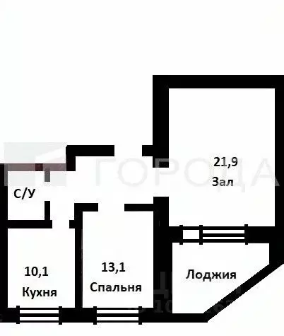 2-к кв. Томская область, Томск просп. Ленина, 199 (58.0 м) - Фото 2