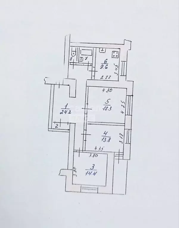 3-к кв. Курская область, Курск ул. Кати Зеленко, 1 (85.5 м) - Фото 1