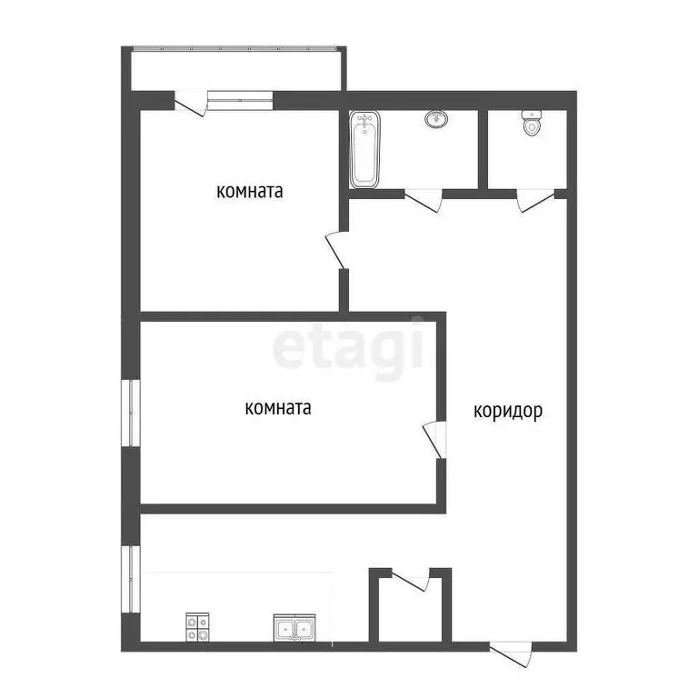 2-комнатная квартира: Ковров, улица Чернышевского, 9 (52 м) - Фото 1