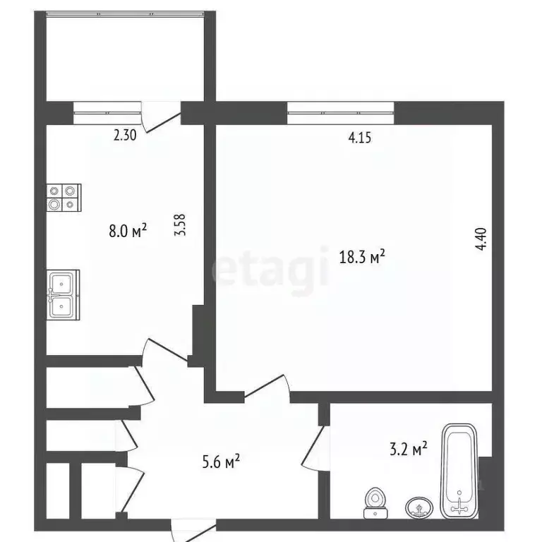 1-к кв. Ямало-Ненецкий АО, Новый Уренгой Советский мкр, 2/1 (37.0 м) - Фото 1