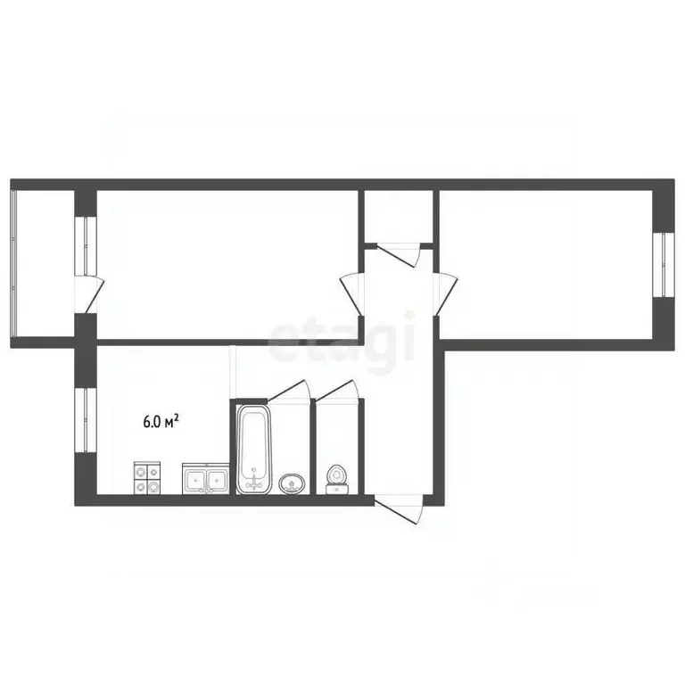 2-к кв. Московская область, Воскресенск Центральный мкр, ул. ... - Фото 2