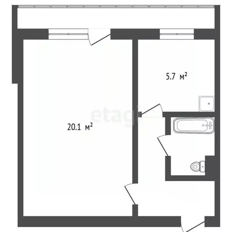 1-к кв. Челябинская область, Озерск ул. Бажова, 36 (32.0 м) - Фото 2