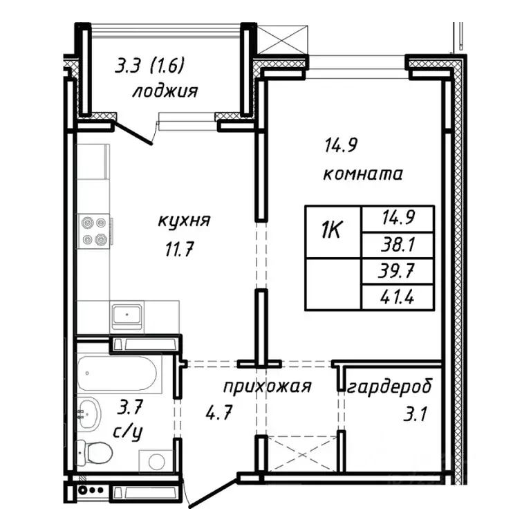 1-к кв. Алтайский край, Барнаул Интернациональная ул. (39.7 м) - Фото 0