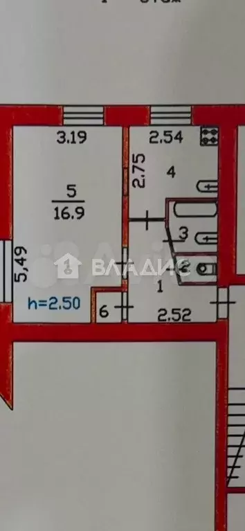 1-к. квартира, 30,6 м, 1/5 эт. - Фото 0