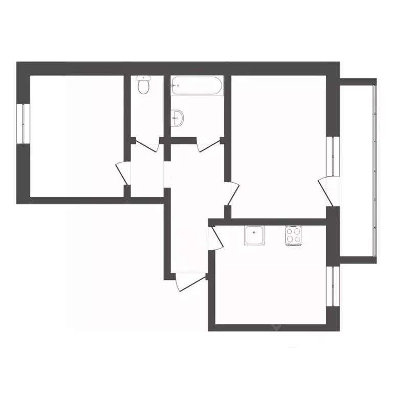 2-к кв. Тюменская область, Тюмень бул. Бориса Щербины, 13 (68.0 м) - Фото 1