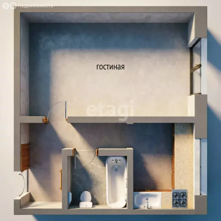 1-комнатная квартира: Ярославль, улица Урицкого, 60 (30.2 м) - Фото 1