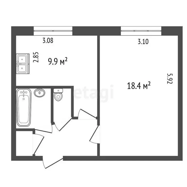 1-комнатная квартира: Кипень, Ропшинское шоссе, 3А (35.2 м) - Фото 0