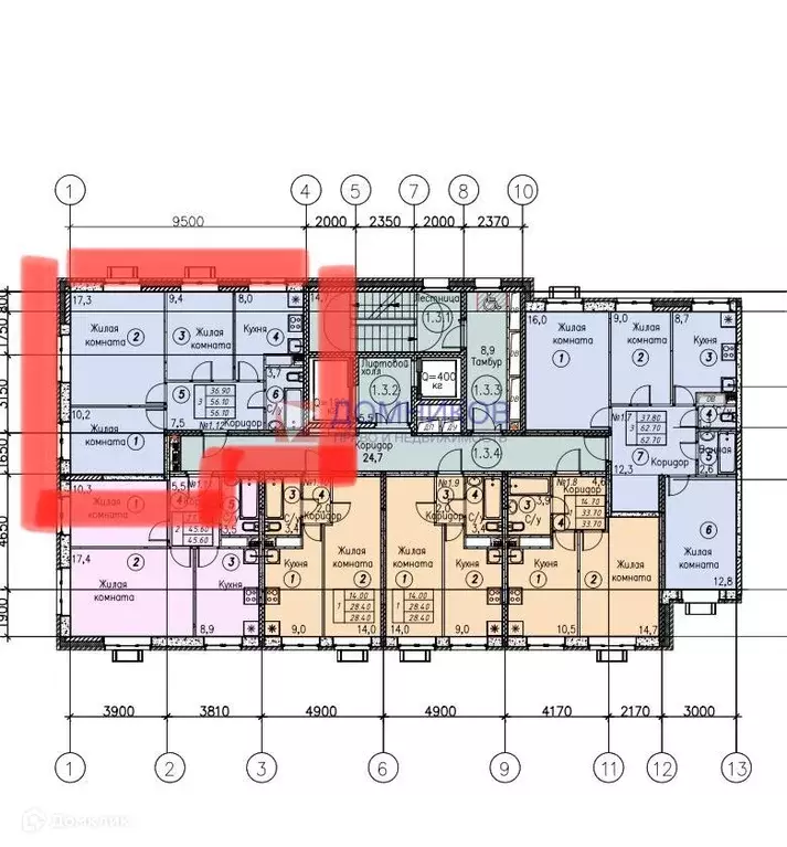 Продаётся 3-к квартира, 56.1 м - Фото 1