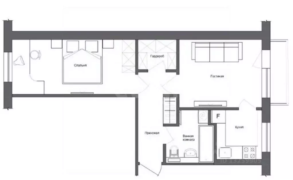 2-к кв. Липецкая область, Липецк ул. Е.И. Замятина, 1 (58.2 м) - Фото 2