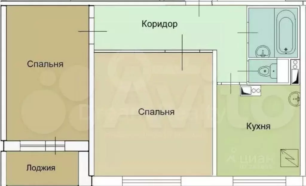 2-к кв. Москва 3-й Лихачевский пер., 7К3 (56.0 м) - Фото 2