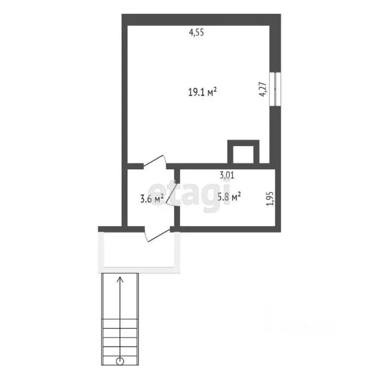 1-к кв. Крым, Алушта ул. Володарского (28.5 м) - Фото 2