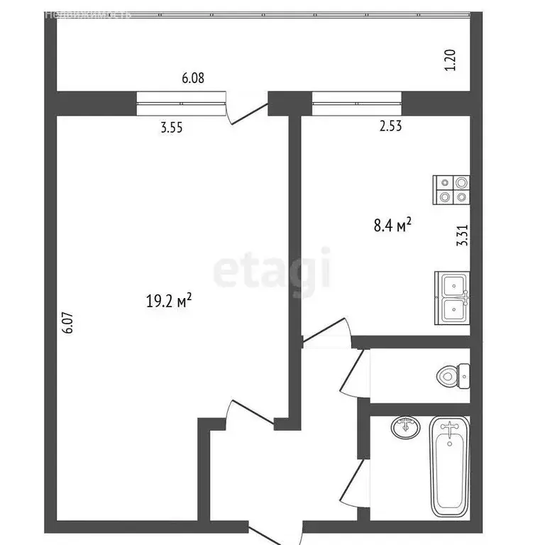 1-комнатная квартира: Вологда, Фрязиновская улица, 26Б (36 м) - Фото 0