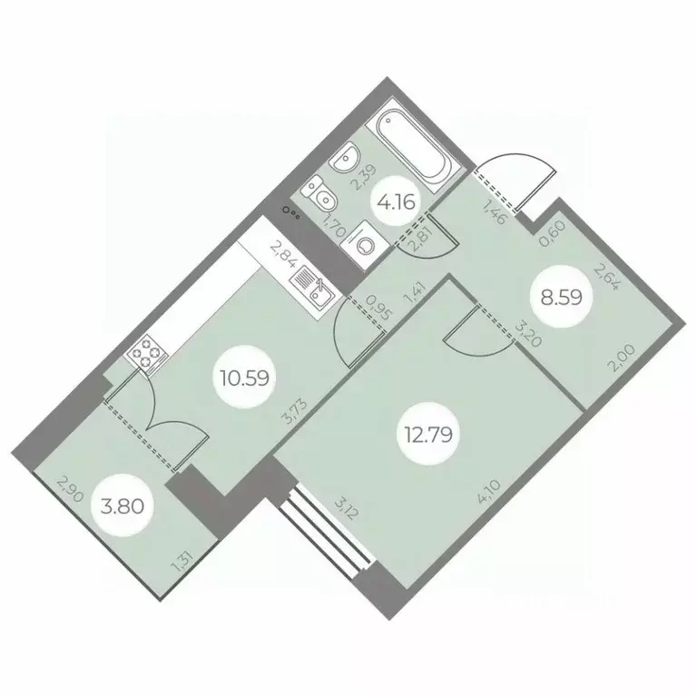 1-к кв. Санкт-Петербург ул. Маршала Захарова, 8 (38.03 м) - Фото 0