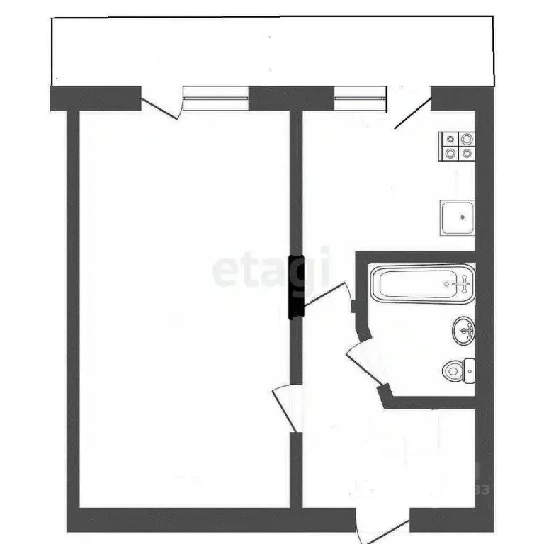1-к кв. Крым, Евпатория просп. Победы, 23 (31.0 м) - Фото 2