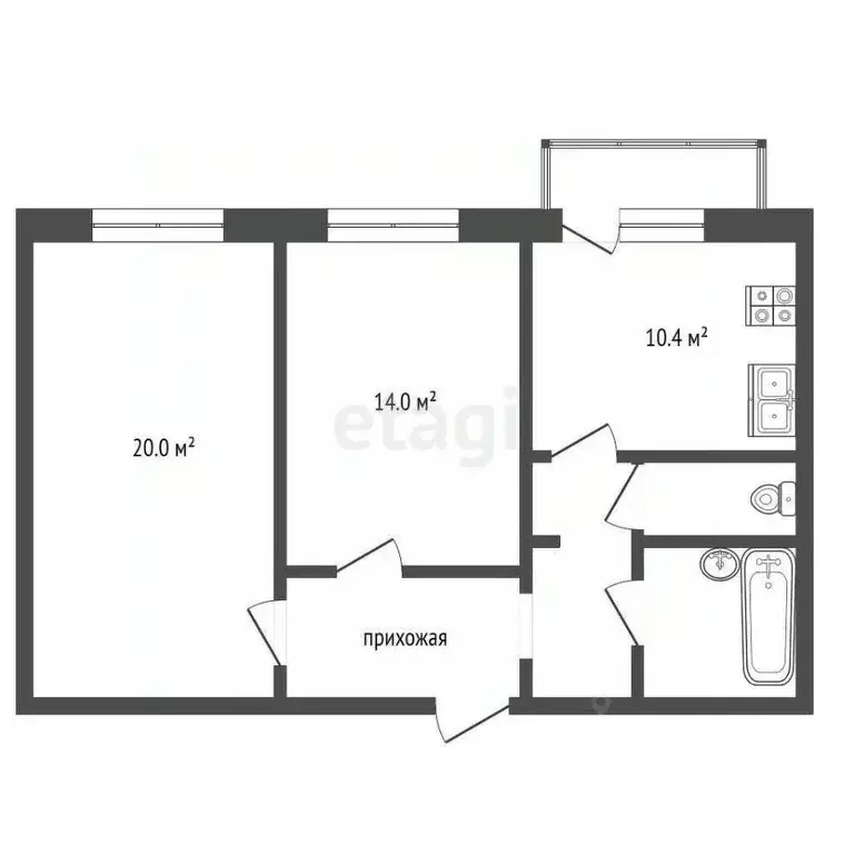 2-к кв. Москва ул. Верхние Поля, 28 (58.7 м) - Фото 2